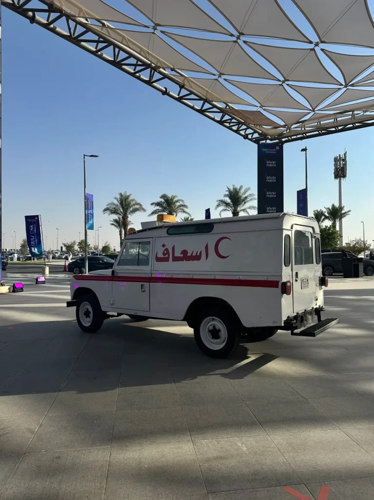 Ambulance display at Global Health Exhibition in Riyadh