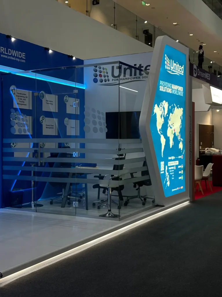 International healthcare manpower solutions stand at the Global Health Exhibition.